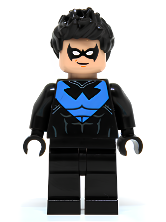 Минифигурка Lego Nightwing - White Eye Holes and Blue Chest Symbol sh294 U